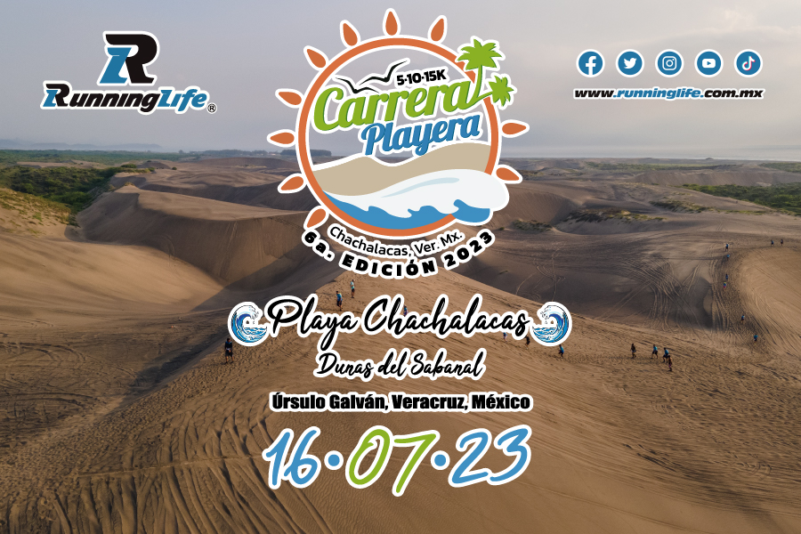 6ª. EDICIÓN CARRERA PLAYERA 5K, 10K y 15K CHACHALACAS 2023